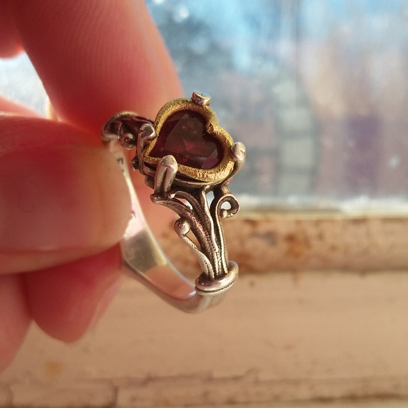 Rustic twilight heart ring - Picture 5 of 8